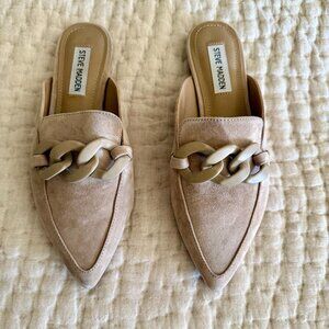 Steve Madden Fleur Pointed Toe Mule, Sand Suede, Size 7